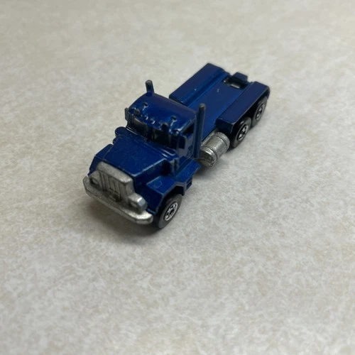Vtg 1979 Hot Wheels Blue Peterbilt Tractor Semi Truck Malaysia Mattel Diecast