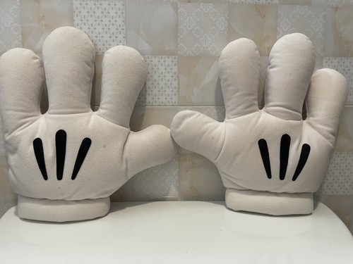 Pair Costume MICKEY MOUSE Hands Gloves Disney Parks Minnie Plush Stuffed Mitts - Picture 2 of 3