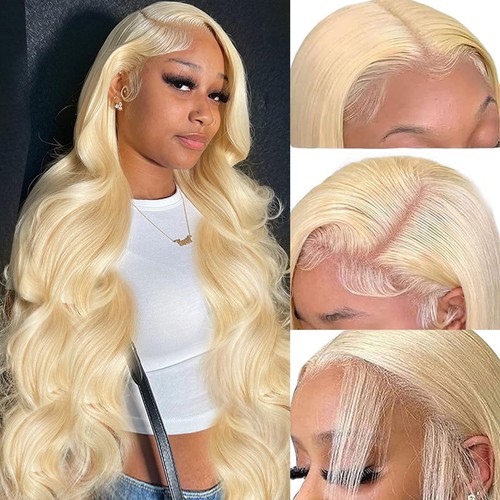 30 Inch 613 Lace Front Wig Human Hair 13X6 Body Wave Blonde Wig Human Hair 20...