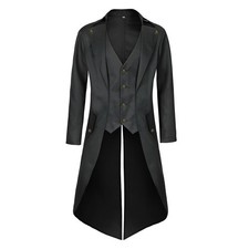 Men's Pirate Coat Steampunk Jacket Tailcoat Renaissance Halloween Costume