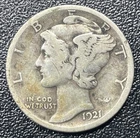 1921-D Mercury Silver Dime Denver 10C VF Very Fine Coin