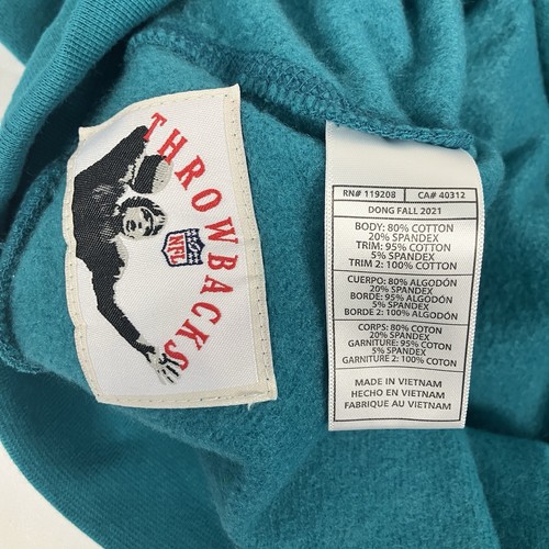 Mitchell & Ness Dan Marino Miami Dolphins Aqua Silver Season Pullover Hoodie XL - Picture 10 of 13