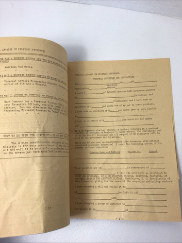 1945 USAHS Wisteria Hospital Information Pamphlets Booklets Navy - Picture 20 of 22