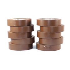 TapesSupply 10 Rolls Pack Brown Electrical Tape 3/4" x 66 ft