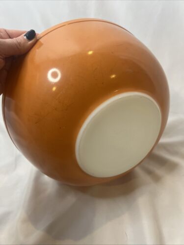 Vintage Pyrex Nestling farbige Schalen 402 404 407 orange gelb - Bild 4 von 17