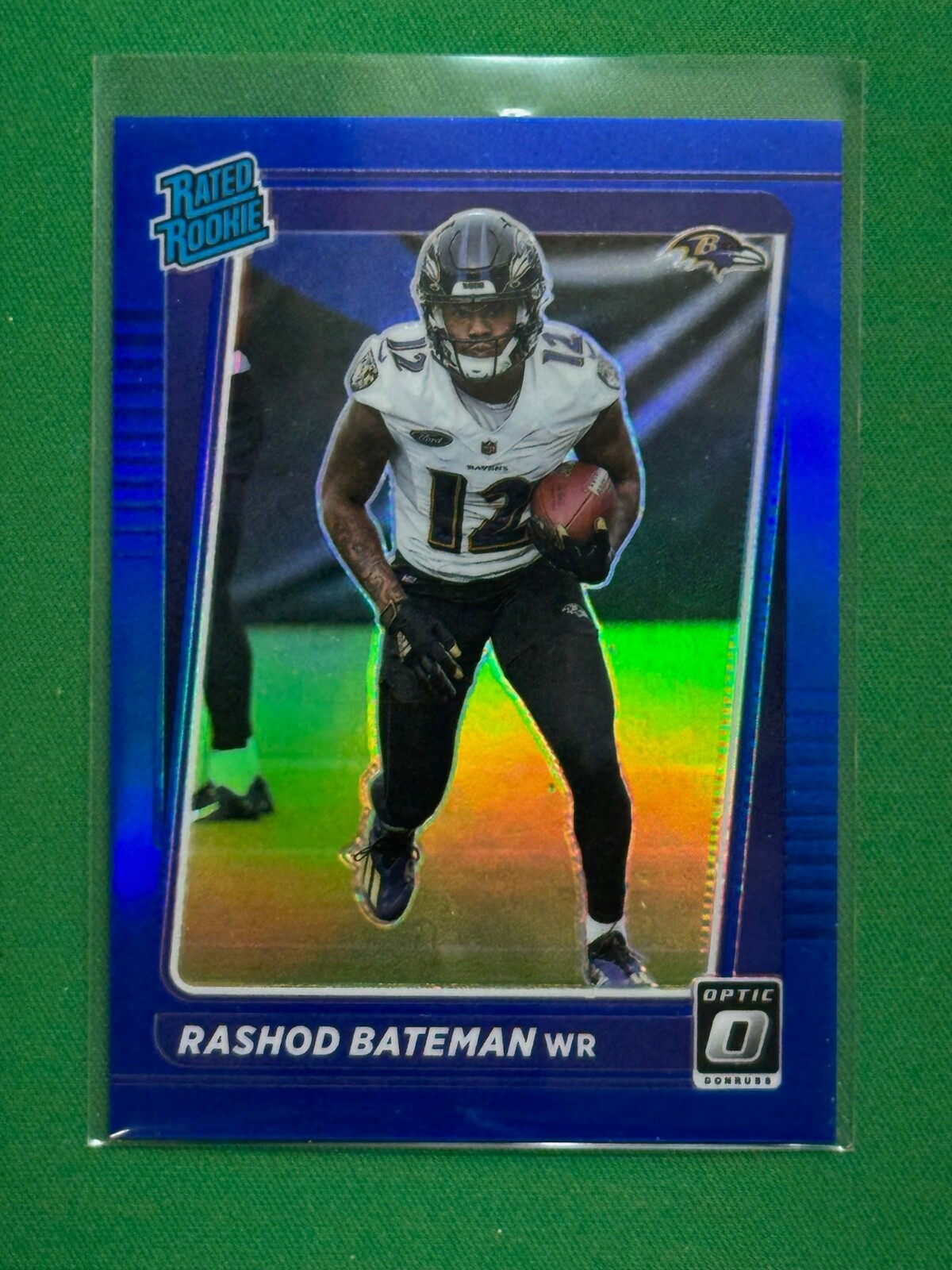 2021 Panini Donruss Optic Rated Rookie Blue Parallel #210 Rashod Bateman RC /179