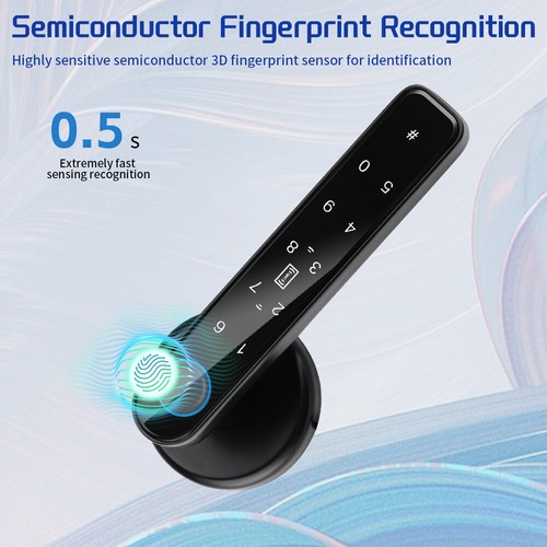 Cerradura De Puerta Inteligente Manija Teclado Huella Digital Entrada Sin Llave - Picture 18 of 36