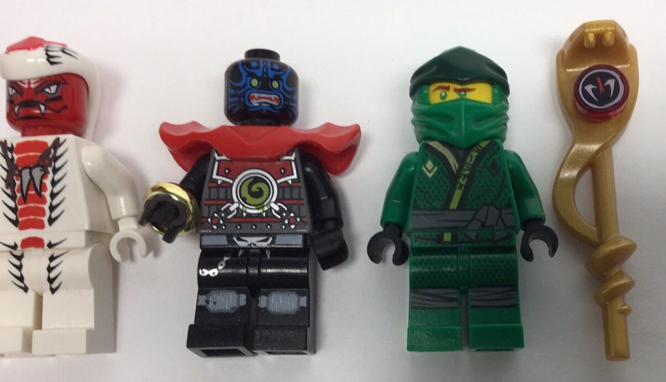 Lote de 5 Minifiguras LEGO Ninjago Serpiente Chokun Snappa Negro Verde Ninja Foto 3 de 4