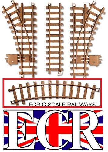 NEW G SCALE 45mm GAUGE HARD PLASTIC RAILWAY TRACK CURVES STRAIGHTS POINTS LAYOUT - Picture 5 of 12