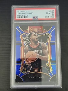 2023-24 Select Cam Whitmore Mezzanine Rookie Blue Prizm #307 Rockets PSA 10