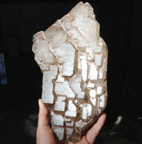 3.81lb Natural Smoky Elestial Skeletal Quartz Crystal Cluster Mineral Specimen - Picture 8 of 11
