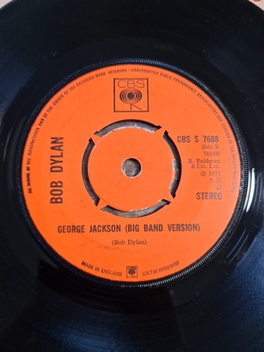 Bob Dylan - George Jackson - CBSS7688 - 4p - UK - 1st Press - 1971 - VG+ - 7" - Picture 6 of 7