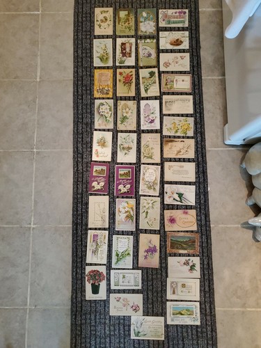 Konvolut 42 antike Oster Postkarten mit Blumen - Bild 1 von 10