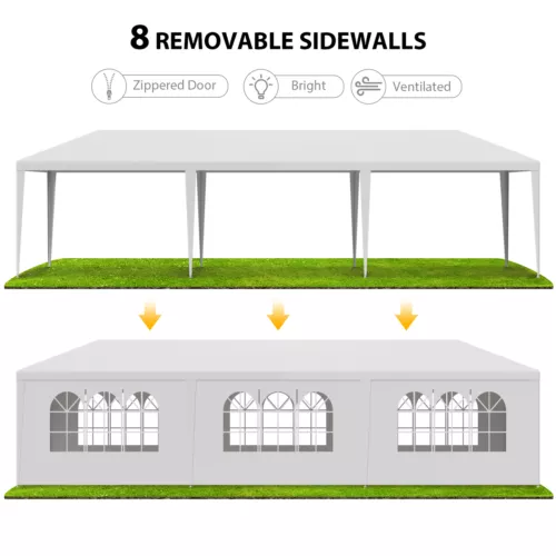 10'x30' Portable Canopy Party Tent Wedding Tent Outdoor Pavilion Cater BBQ Tent - Picture 3 of 11