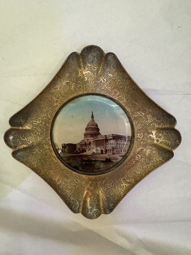 Antique Tray/Dish Depicting The US Capitol In Washington DC - Picture 4 of 6