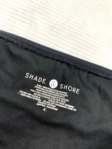 Shade & Shore Womens Bikini Bottom Size XL Solid Black Swimsuit - Picture 2 of 5