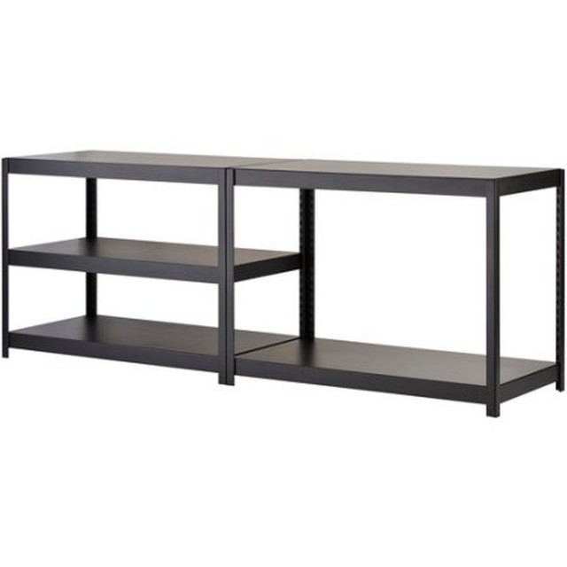 Edsal Mr482472blb Black Steel Shelving Unit 5 Shelves 5000 Lb Edsal Muscle Rack 5 Shelf Steel Shelving Unit Black Mr482472blb New