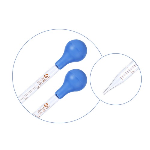 1-10PCS Graduated Medicine Glass Droppers 10ml Transfer Pipet Pipette Lab Tool - Picture 2 of 9