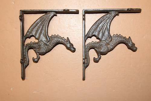 DRAGON SHELF BRACKETS,CORBEL,SHELF BRACE,ALL OCCASION GIFTS,MED-EVIL DECOR,B-11B - Picture 5 of 14