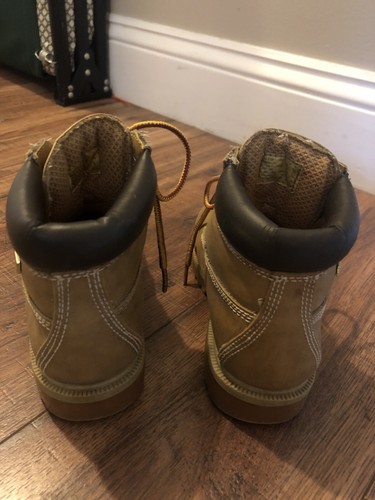 Smart Fit Boys Size 1 Brown/Tan Winter Boots Waterproof Lace-Up Skid Resistant - Picture 2 of 6