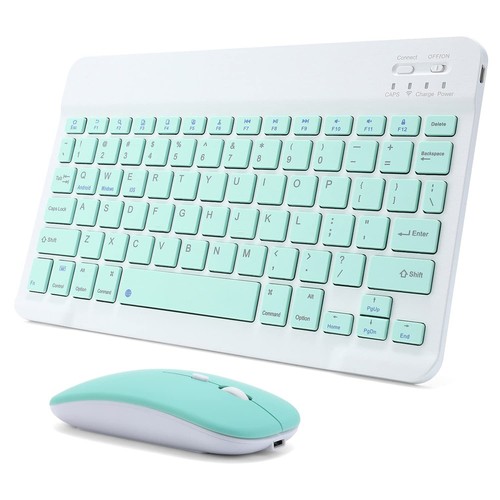 Rechargeable Bluetooth Keyboard and Mouse Combo Ultra-Slim Portable Compact W...