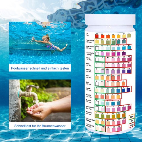 PH Test 16In1 Drinking Water Test Kit 100Strips Water Test Strips for Hardness! - Picture 3 of 19