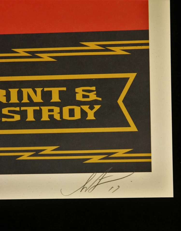 SHEPARD FAIREY ♦ Printing Press ♦ GROSSE LITHOGRAPHIE SIGNIERT OBEY GIANT MINT - Bild 4 von 4