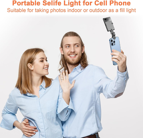 Portable Selfie Light,Rechargable 60 LED Phone Light with Clip & Double 1/4" Scr - Picture 8 of 9
