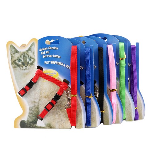 Pet Harness & Lead Adjustable Nylon Leash for Kitten Rabbits Puppy Pets - RED - Picture 2 of 9