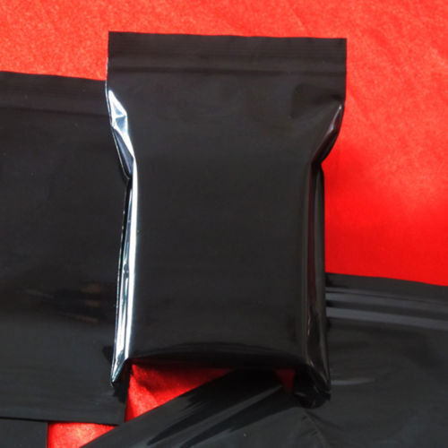 Resealable Plastic for Zip Bags Black Lock Pouches Zipper Lightproof Packaging - Picture 6 of 11