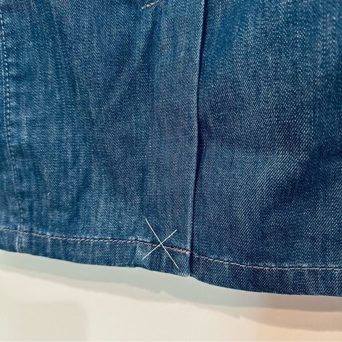 Ann Taylor Denim Bleistiftrock Damen 14 blau Stretch Reißverschluss hinten Karriere Freizeit - Bild 3 von 6