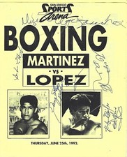 Miguel Gonzalez Didier Hughes + Signed June 1992 Boxing Program Martinez v Lopez