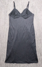 Vintage Vanity Fair Nightgown Womens L Black Lace Accent Elegant USA