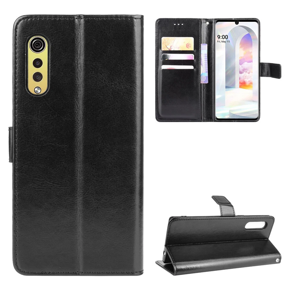 For LG Velvet 5G UW Luxury Classic 360° Full Cover Flip Leather Wallet Card Case - Image 3 of 4