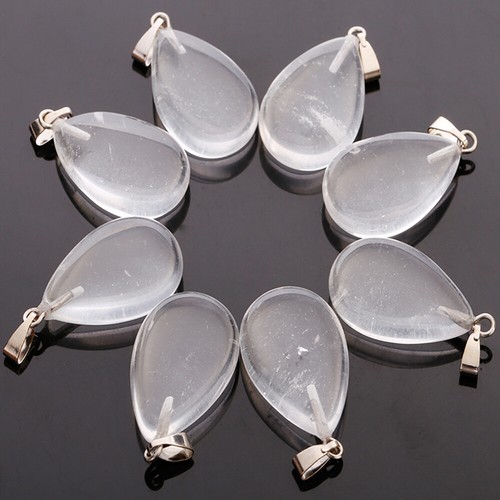 25pcs Charms water drop teardrop natural crystal stone pendant for jewelry makin - Picture 4 of 40