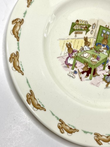 BUNNYKINS ROYAL DOULTON 3 PIECE CHILDRENS SET Plate Bowl Cup BONE CHINA #934 New - Picture 10 of 16