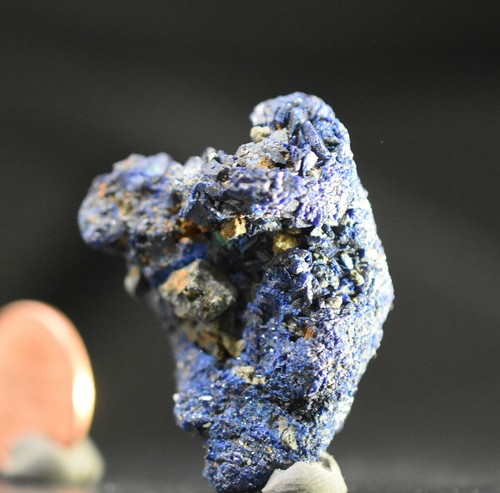 Azurite Mineral Morocco Specimen Malachite Crystal Matrix Crystals Kerrouchen - Picture 10 of 12