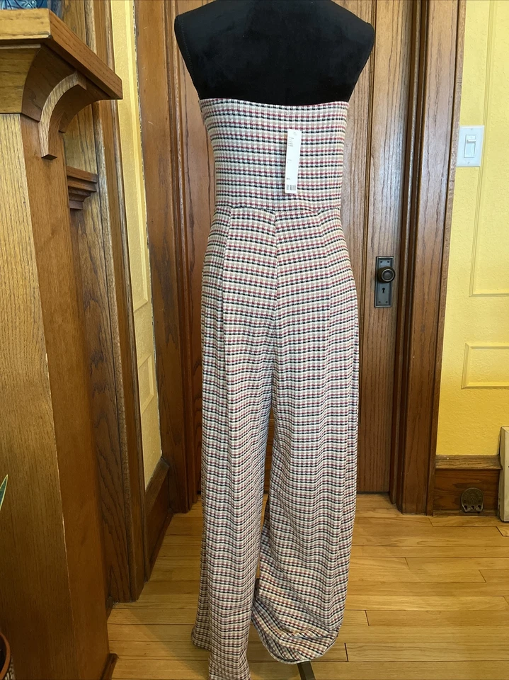 Gorgeous Plaid Urban Outfitters Strapless Jumpsuit Size Large. - Image 3 of 4