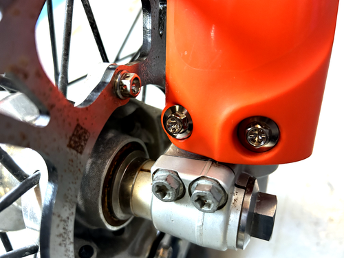 KTM SX 65 2002-2025 FRONT FORK FENDER TITANIUM BOLTS KIT OF 6 NO RUST Race Spec - Picture 8 of 13