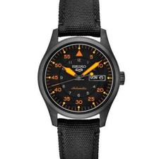 Seiko Men's 5 Sports Black/Orange Sports Watch SRPH33