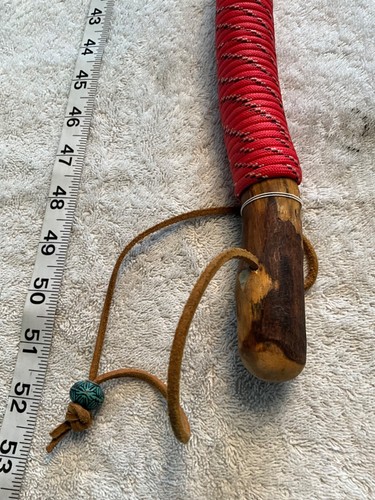 Handgefertigter umwickelter Griff Wanderstock Stock Holzschaft USA 51-52 Zoll SCHÖN - Bild 3 von 15