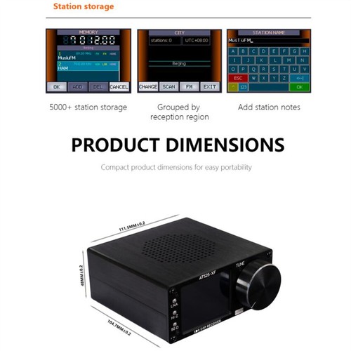 2,8-Zoll 2025 ATS25-XF Upgrade SI4732-A10 DSP Vollbereichsradio FM LW SW Band - Photo 11/15
