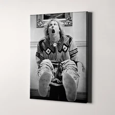 Dumb And Dumber Bathroom Toilet Scene Canvas Wall Art Print