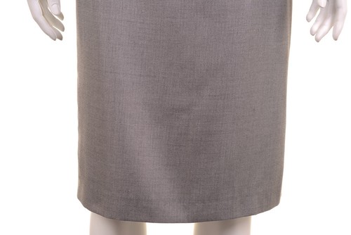 Giorgio Armani - Gray & Silver Woven SILK WOOL Womens Dress Skirt IT 44 - Picture 4 of 9