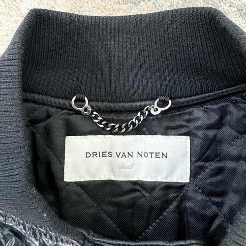 Giacca bomber Dries Van Noten Vellow stropicciata nera prezzo consigliato £ 1050 * - Foto 10 di 12