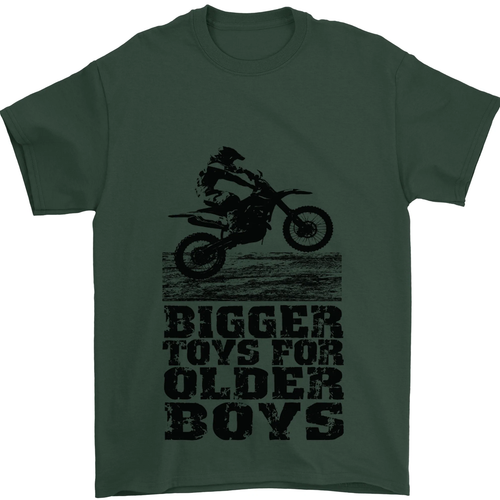 Motocross Bigger Toys Older Boys MotoX Mens T-Shirt 100% Cotton - Picture 12 of 12