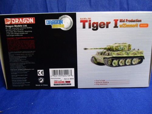 AF721 DRAGON ARMOR TIGER I SD.KFZ.181 W/ZIMMERIT WESTERN 1944 1/72 60416 WWII - Imagen 3 de 3
