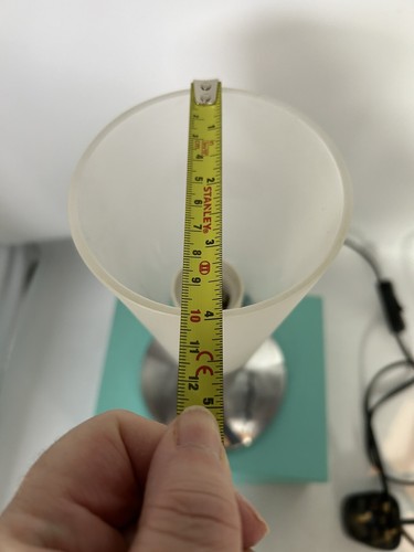 Vintage BHS Lampe Chrom und Glas Tischleuchte Kegelform 973350/1899 Retro - Bild 14 von 15