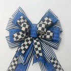 Police Support Bow,  Checker and Stripes