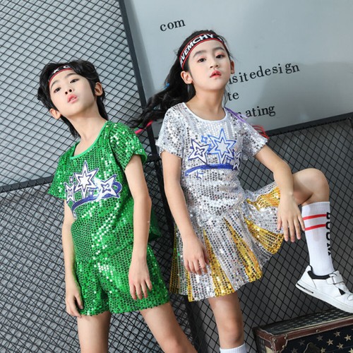 Fashion Boys Girls Sequins Jazz Dance Dress Costumes Ballroom Dancwear - Picture 3 of 145